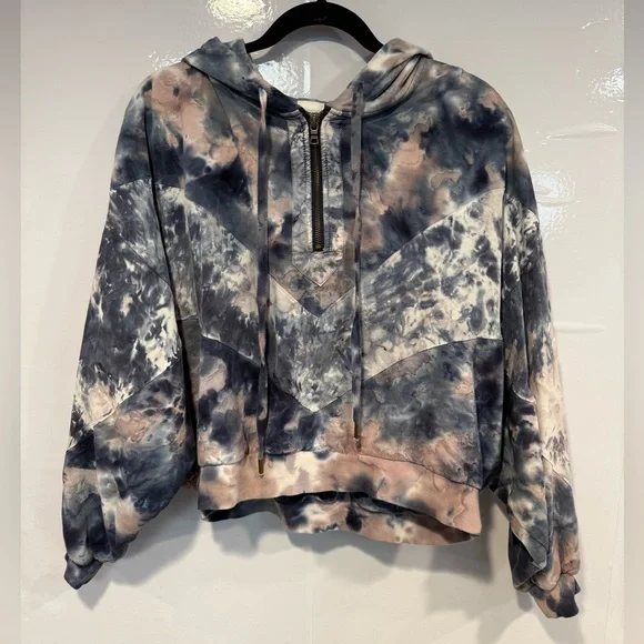 Victoria's Secret Pink Blue and white tie dye Hoodie - Picture 1 of 3